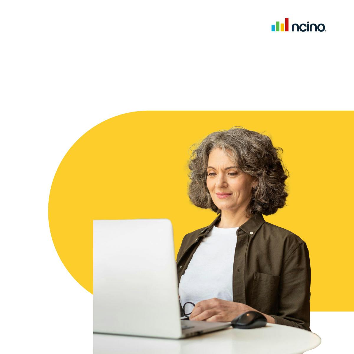 Woman Laptop Yellow- Newsroom Stock Image